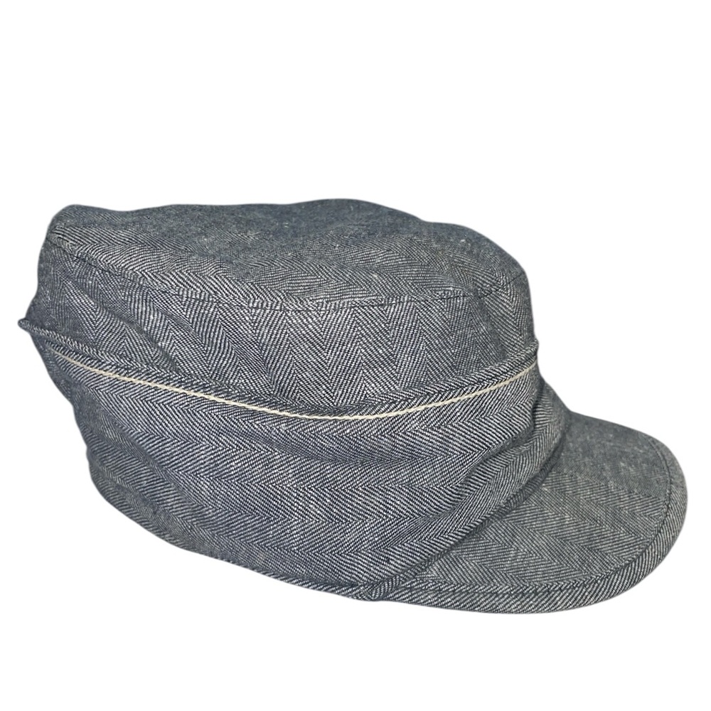 D&Y Elastafit Black and Gray Newsboy Style Cap - Picture 3 of 7
